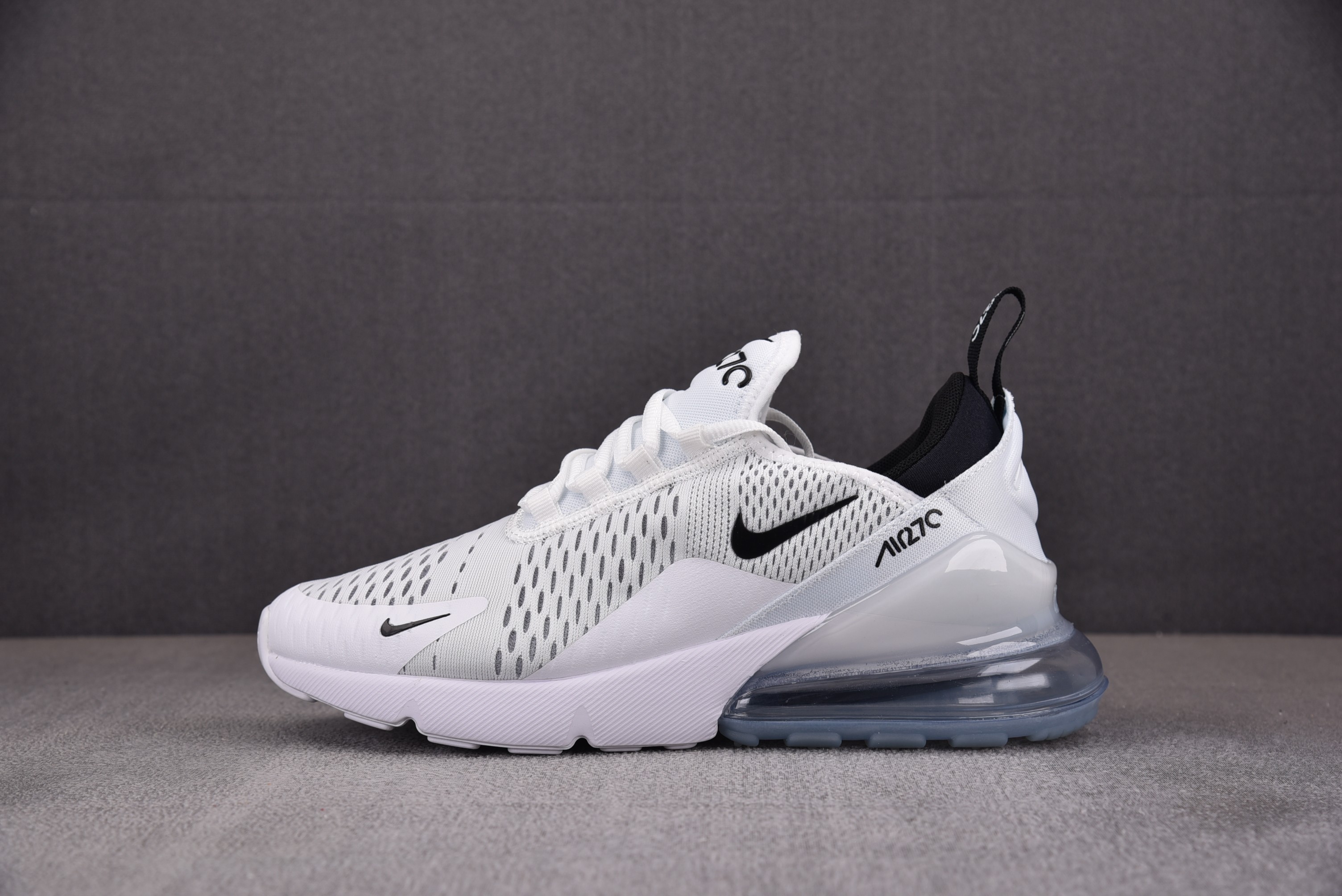 【TOP】NK Air Max 270 气垫 白黑 AH8050-100