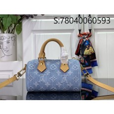 [88factory] 루이비통 나노 스피디 모노그램 스카이 블루 데님 M11212 16*10*7.5cm 