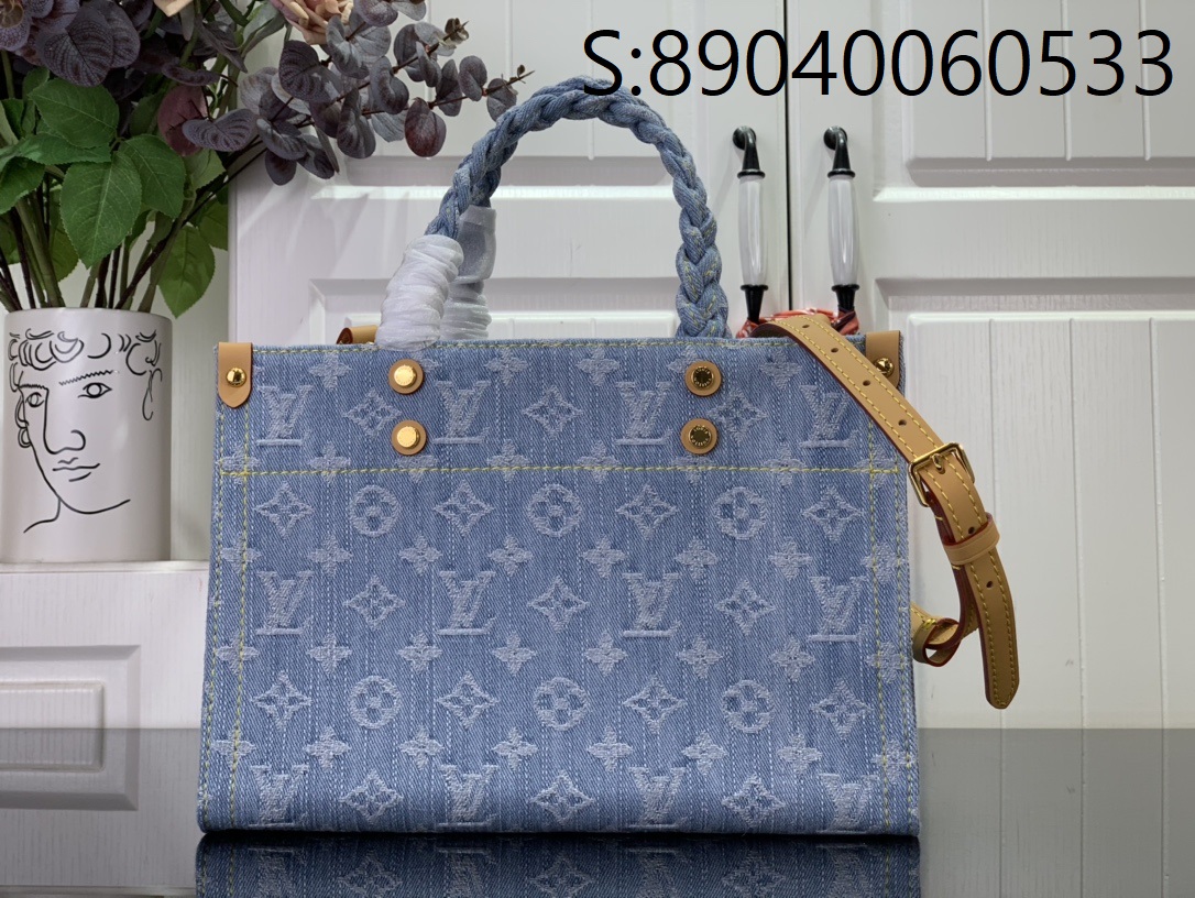 [88factory] 루이비통 렛 고 PM 모노그램 스카이 블루 데님 M24897 28*23*10.5cm