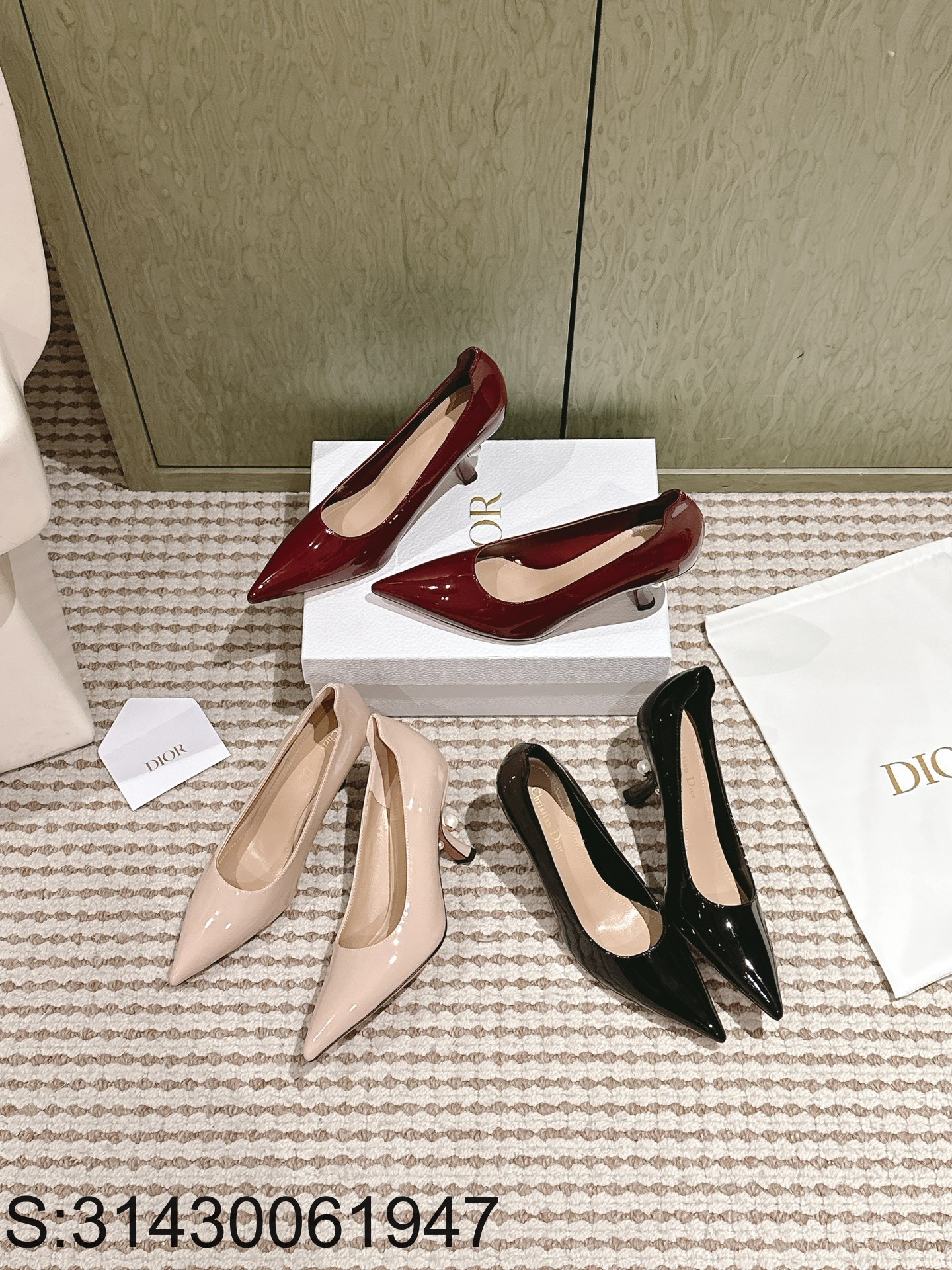 [AN3] 디올 가죽 진주 펌프스 힐 구두 3컬러 6.5cm Dior