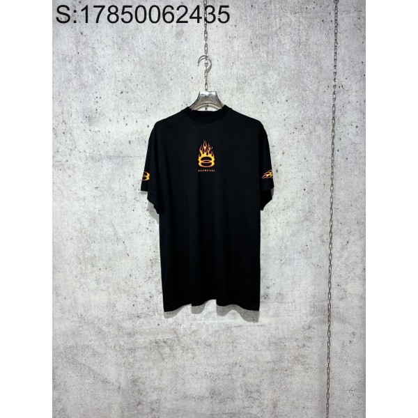 [사슬공장] 발렌시아가 24SS 화염 8 반팔티 블랙 balenciaga
