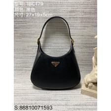 black frame 공장 프라다 삼각 로고 가죽 숄더백 블랙 1BC179 