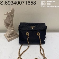 black frame 공장 프라다 체인 리나일론 백 1BD620 25*21*5cm 블랙 