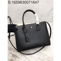 black frame 공장 프라다 갤러리아 사피아노 가죽 백 블랙 1BA274 33*23.5*14.5cm 