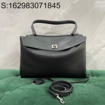[dxg] 발렌시아가 로데오 미디엄 핸드백 빈티지 실버 장식 35*23.3*10.9cm 블랙 