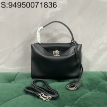 [dxg] 발렌시아가 로데오 미니 핸드백 빈티지 실버 장식 22.8*9.9*8.3cm 블랙 