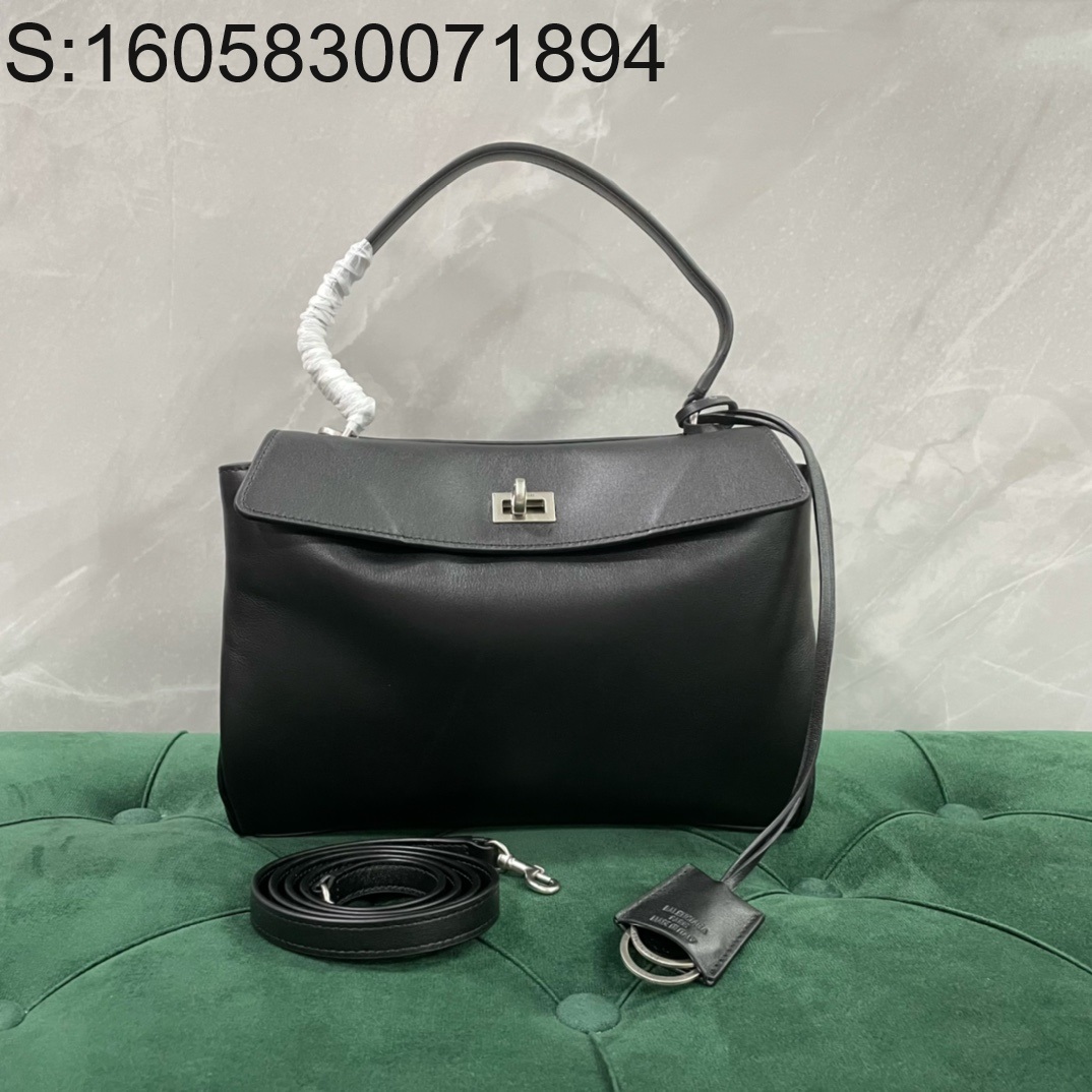 [dxg] 발렌시아가 로데오 스몰 핸드백 빈티지 실버 장식 28.9*20*9.9cm 블랙