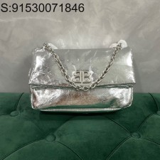 [dxg] 발렌시아가 모나코 메탈라이즈드 스몰 백 실버 27.9*18*9.9cm 빈티지 실버 장식 