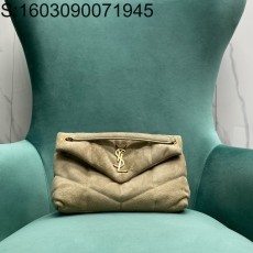 Pomegrante 생로랑 스웨이드 퀼팅 가죽 소재 PUFFER 스몰 577476 29*11*18cm 카키 