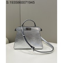 [니콜] 펜디 피카부 I See U 스몰 556 핸드 메탈 셀러리아 백 실버 27*11*20cm 