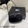 black frame 공장 프라다 클레오 브러쉬드 가죽 플랩 백 1BD311 22*15.5*4cm 블랙 