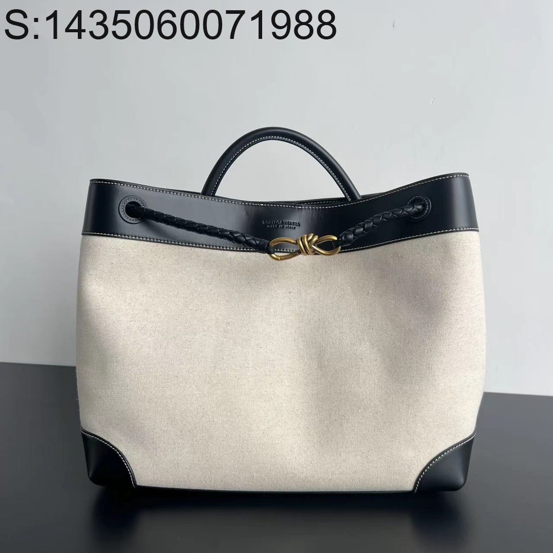 징 팩토리 보테가베네타 라지 안디아모 내츄럴 블랙 786194 42*35*18cm 