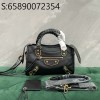 [dxg] 발렌시아가 르 시티 미니 백 24cm 골드 블랙 샤이니 골드 장식 