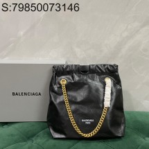 [dxg] 발렌시아가 크러쉬 스몰 토트백 블랙 26*24*10cm 빈티지 골드 장식 