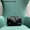 Pomegrante 생로랑 양가죽 PUFFER 토이 759337 23*8.5*15.5cm 블랙 은장 