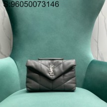 Pomegrante 생로랑 양가죽 PUFFER 토이 759337 23*8.5*15.5cm 그레이 은장 