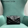 Pomegrante 생로랑 양가죽 PUFFER 토이 759337 23*8.5*15.5cm 쏘 블랙