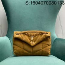 Pomegrante 생로랑 스웨이드 퀼팅 가죽 소재 PUFFER 스몰 577476 29*11*18cm 브라운 