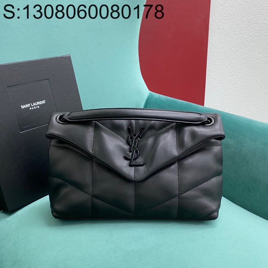 Pomegrante 생로랑 나파 퀼팅 가죽 소재 PUFFER 스몰 577476 28*11*18cm 쏘 블랙