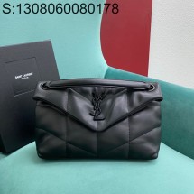 Pomegrante 생로랑 나파 퀼팅 가죽 소재 PUFFER 스몰 577476 28*11*18cm 쏘 블랙