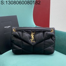 Pomegrante 생로랑 나파 퀼팅 가죽 소재 PUFFER 스몰 577476 28*11*18cm 블랙