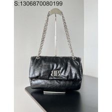 [dxg] 발렌시아가 모나코 스몰 체인백 27.9*18*9.9cm 블랙 빈티지 실버 장식  