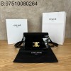 JXG 셀린느 에나멜 골드 로고 트리옹프백 미디엄 22.5*16.5*7.5cm 블랙 Celine