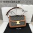 JXG 셀린느 캔버스 가죽 골드 로고 프린트 트리옹프백 22.5*16.5*7.5cm 191242 