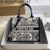 [JHL] 디올 스몰 북 토트백 트왈 드 주이 자수 숄더백 26.5*21*14cm 네이비 