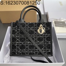 [JHL] 디올 스몰 디올 북 토트백 블랙 트위드 26.5*21*14cm 