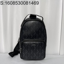 [JHL] 디올 미니 라이더 백팩 CD 다이아몬드 캔버스 블랙 21*32*10cm 