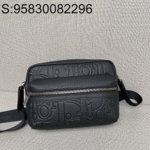 [JHL] 디올 라이더 2.0 집 메신저백 디올 그래비티 레더 그레인드 카프스킨 블랙 23*17*7.5cm 