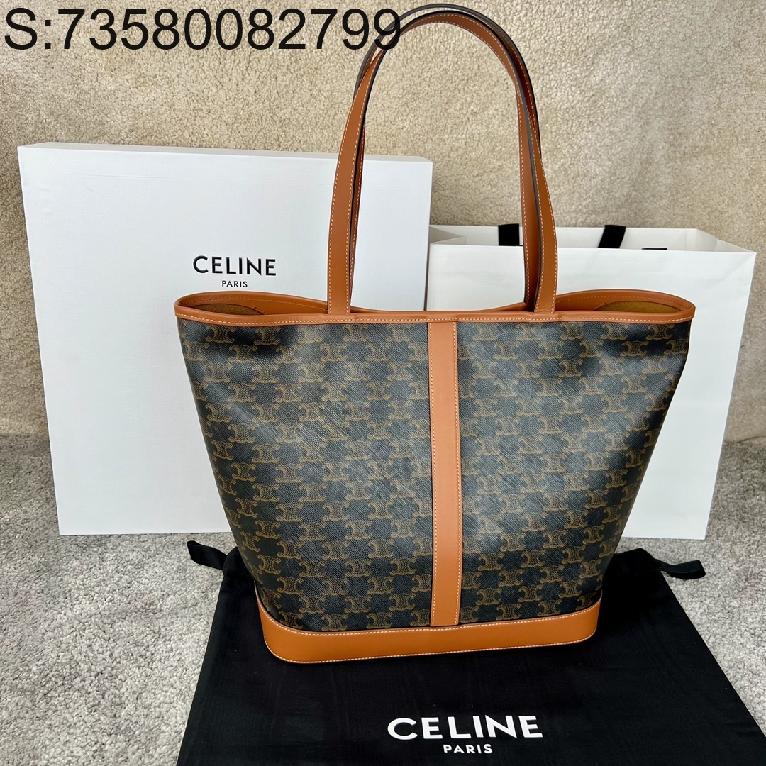JXG 셀린느 미디엄 버킷 트리옹프 캔버스 블랙 31.5*31.5*16cm 115072 