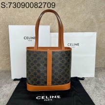 JXG 셀린느 스몰 버킷 트리옹프 캔버스 블랙 26.5*23*12cm 115082 