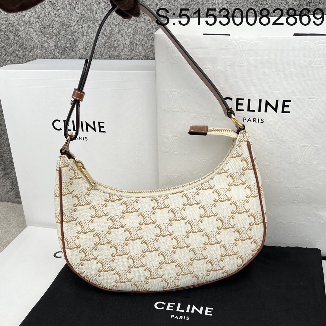 JXG 셀린느 트리옹프 캔버스 아바 백 193952 화이트 23*14*7cm 