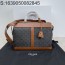 JXG 셀린느 트리옹프 캔버스 카프스킨 미디움 카바스 드 프랑스백 탄 37*27*14cm 192662 