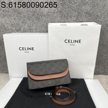 JXG 셀린느 스트랩 지갑 트리옹프 캔버스 20*11.5cm 10D852 