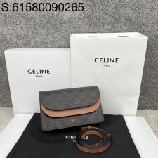 JXG 셀린느 스트랩 지갑 트리옹프 캔버스 20*11.5cm 10D852 