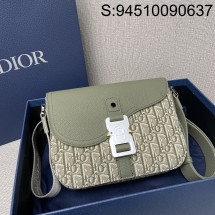 [JHL] 디올 새들 스몰 플랩 스트랩백 그린 23*18*6cm 