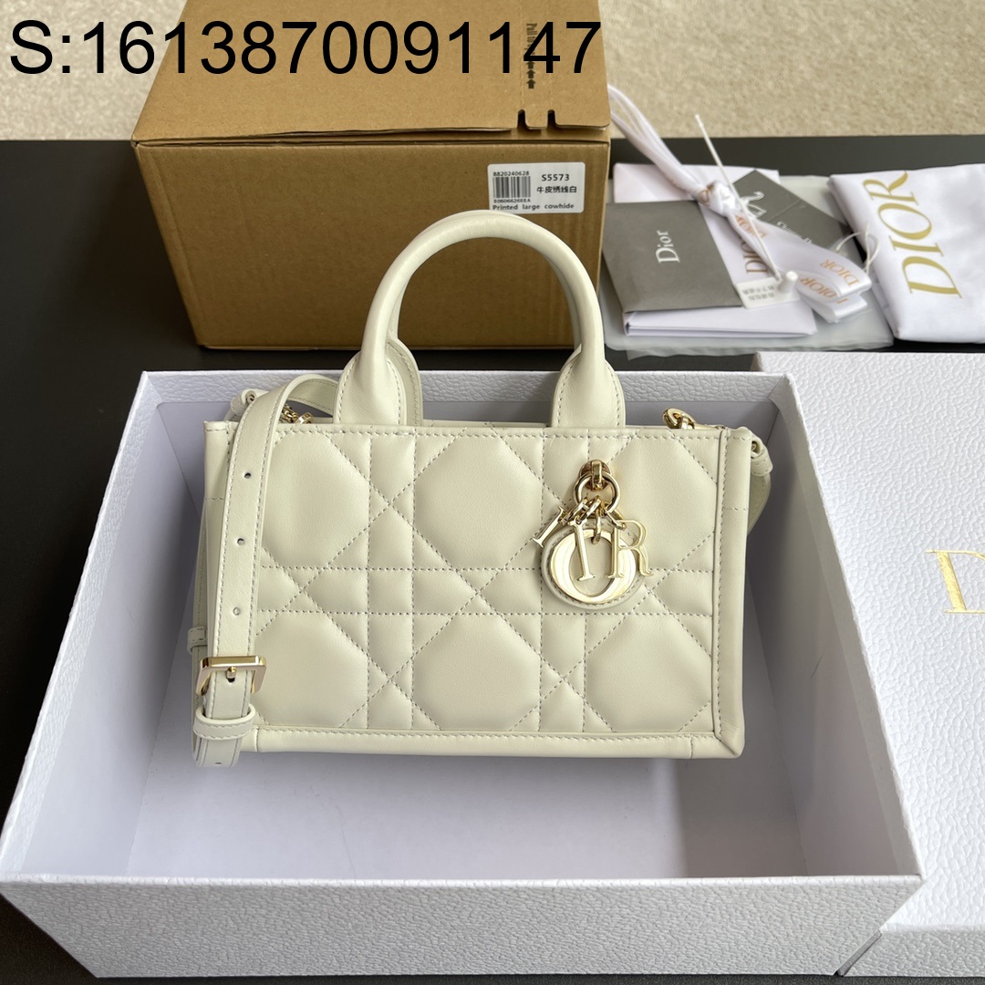 [JHL] 디올 북 토트 미니 백 매크로까나쥬 화이트 21.5*13*7.5cm 