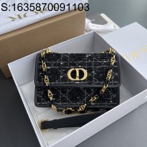 [JHL] 디올 미스 카로 미니백 블랙 트위드 18*12*5.5cm 