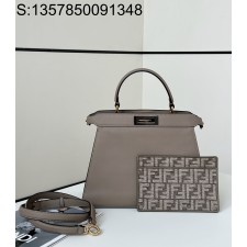 [니콜] 펜디 피카부 I See U 미디엄 556 핸드 멀티 컬러 셀러리아 백 스톤 33*13.5*25cm 