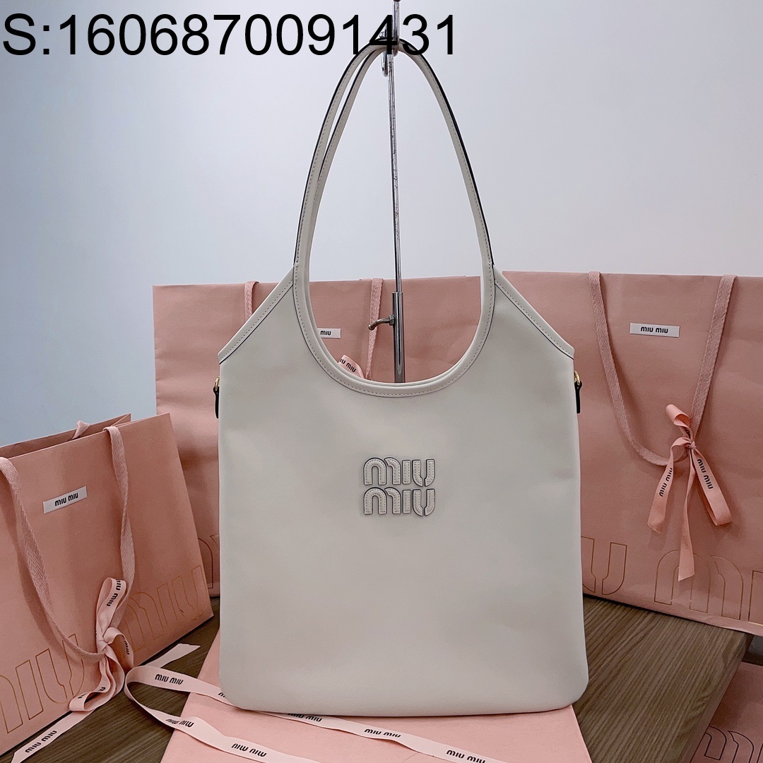 [JHL] 미우미우 아이비 가죽 백 35*40cm 5BG231 화이트