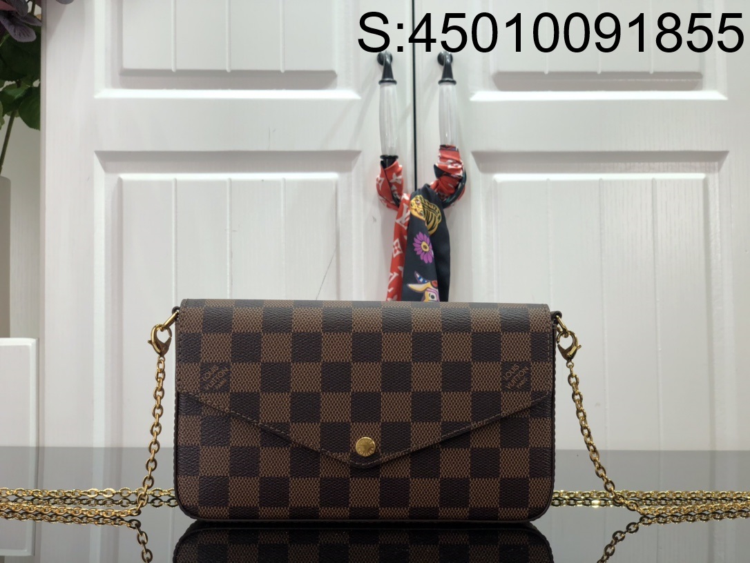 [88factory] 루이비통 펠리시 포쉐트 다미에 M63106 21*12*3cm 브라운