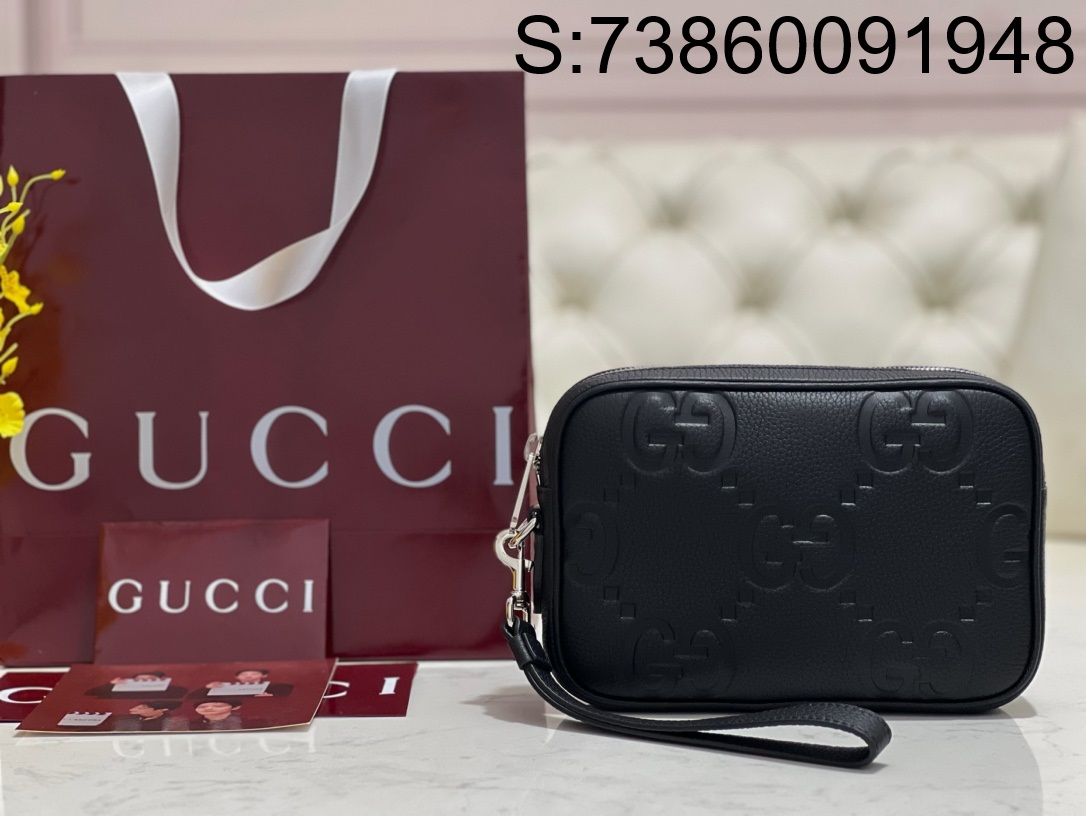 [JHL] 구찌 스몰 점보 GG 파우치 블랙 802148 24*15.5*5cm 