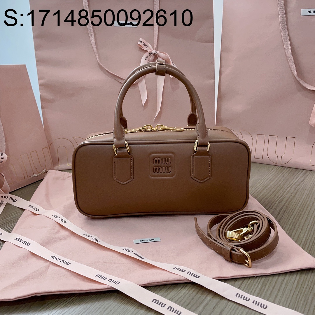 [JHL] 미우미우 아르카디 가죽 백 5BB148 27*12*9cm 브라운 