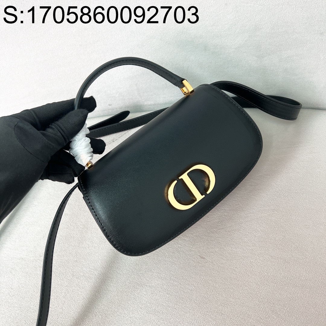 [JHL] 디올 몽테인 에비뉴 스몰 탑 핸들 백 블랙 19*9*8cm 