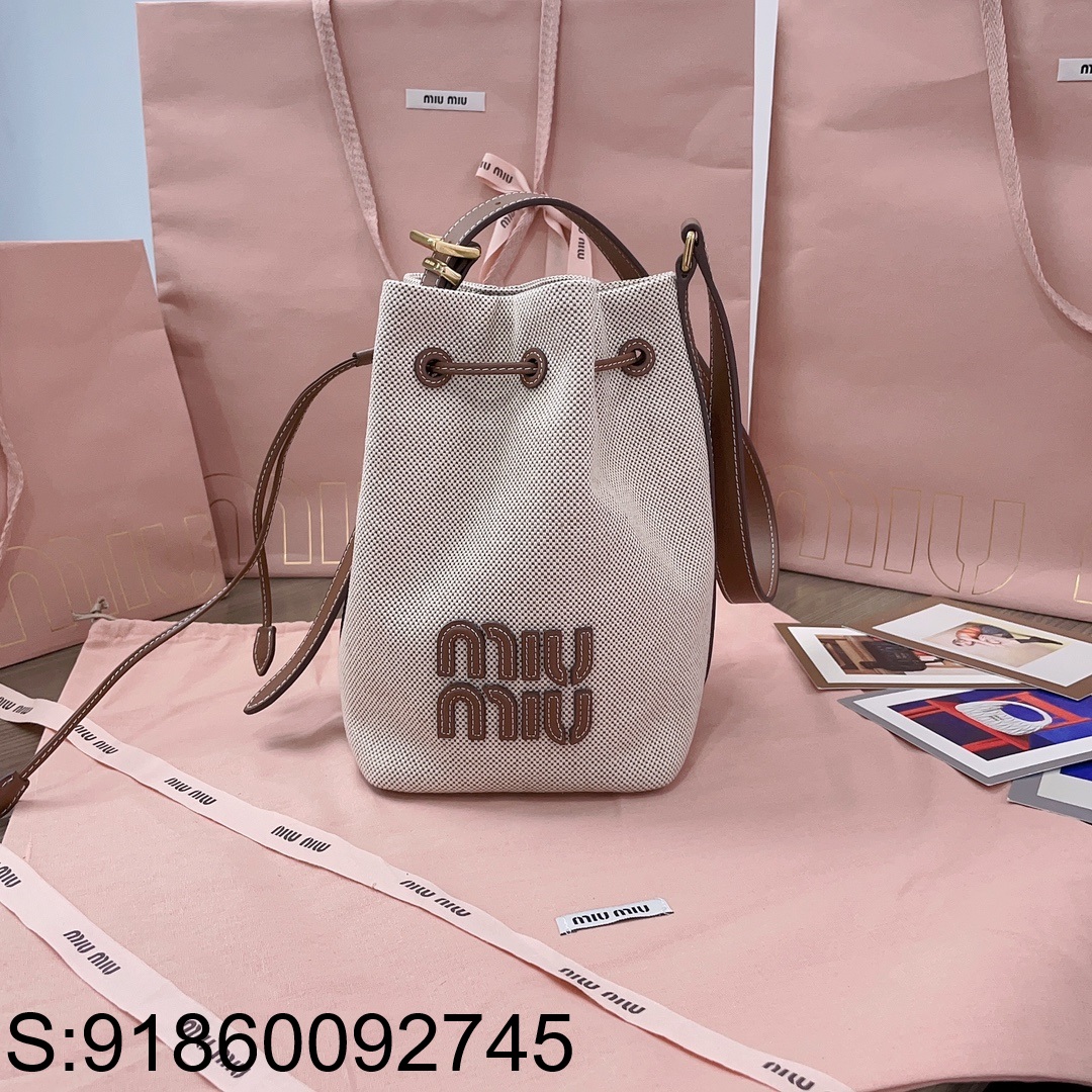 [JHL] 미우미우 캔버스 버킷백 5BE090 16*22.5*14cm 