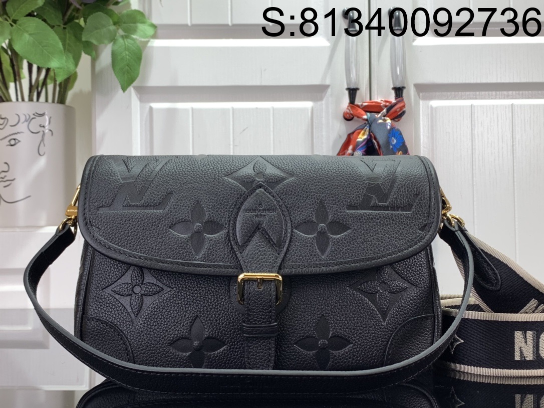 [88factory] 루이비통 나노 다이앤 바이컬러 모노그램 앙프렝뜨 레더 블랙 M46386 23*16*8.5cm 