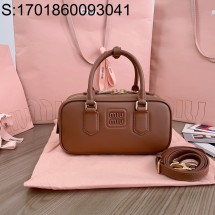 [JHL] 미우미우 아르카디 가죽 백 5BB142 22*10.5*7.5cm 브라운